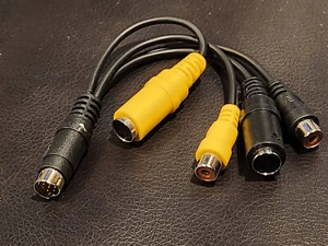 9-pin Male Video to (2) S-Video & (2) RCA Female Adapter - Picture 1 of 2