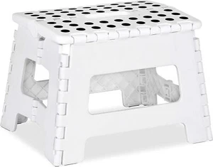 Folding Step Stool for Kids 11" Wide 9" Tall Plastic 300lbs Capacity - Picture 1 of 14
