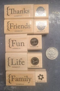 Stampin Up Make It Count, Complete Set Of 10,Wood Mounted Rubber Stamps, Retired - Picture 1 of 3