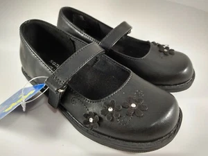 Sonoma Lil Christine Shoe Black Dress Shoes with Flowers Toddler Girl Size 9 - Picture 1 of 6
