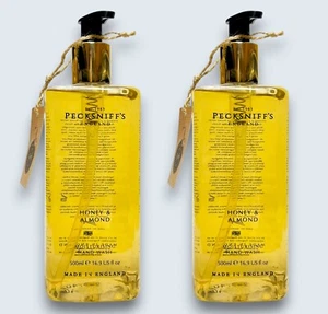 2 Pecksniff's England HONEY ALMOND Moisturizing Hand Wash Soap 16.9 oz - Picture 1 of 2