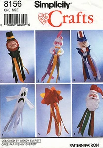 Calcetines de viento Simplicity Holiday de colección década de 1990 patrón 8156 - Imagen 1 de 2