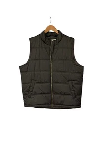 Herren Org. Wetterfeste Vintage dunkelgraue ärmellose gefütterte Weste mit durchgehendem Reißverschluss Gr. XXL - Bild 1 von 4