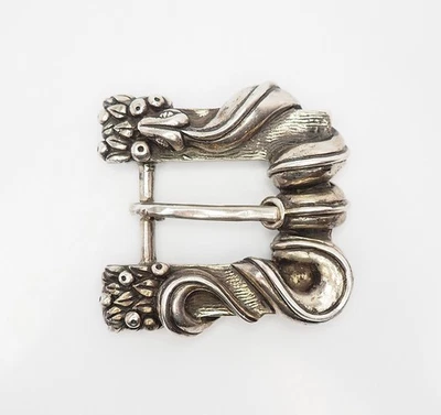 Vintage Barry Kieselstein Cord sterling silver snake apple Eden belt buckle - Image 1 of 4