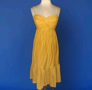 NEW INC INTERNATIONAL CONCEPTS Size XL A-Line Dress Gold Sleeveless Midi - Picture 1 of 5