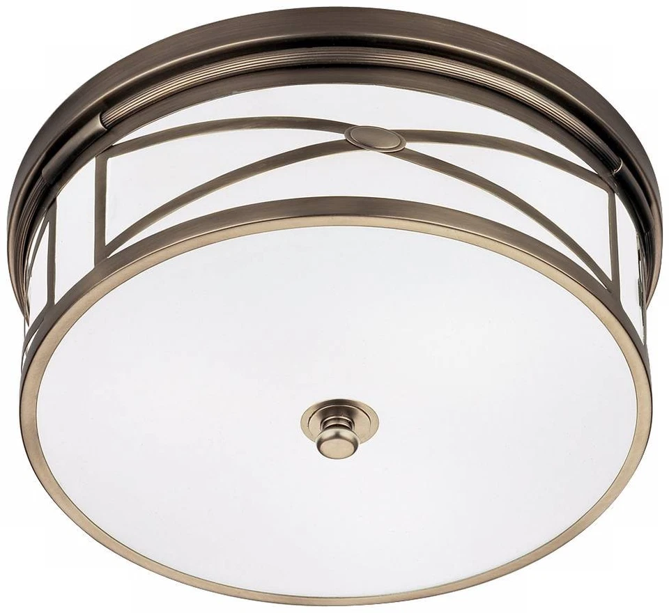 Luz de techo Robert Abbey de níquel oscuro de 15" de ancho con montaje empotrado Foto 1 de 1