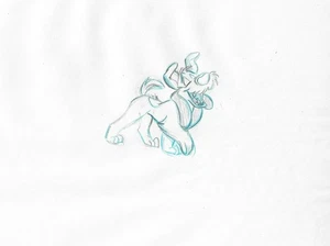 Oliver & Company Dodger Walt Disney Production Animation Drawing 1988 B151 - Picture 1 of 2