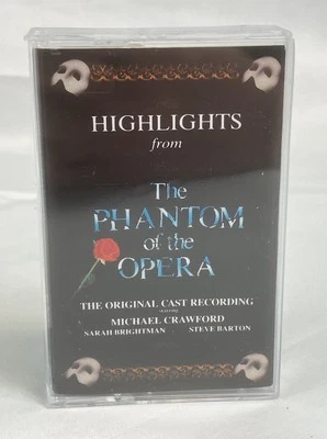 HIGHLIGHTS From THE PHANTOM OF THE OPERA Cassette Tape Original Cast Recording - Image 1 of 4