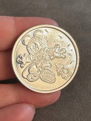 Disneyland 70th Anniversary Coin Medallion Tomorrowland Astronaut Mickey Mouse - Image 1 of 4