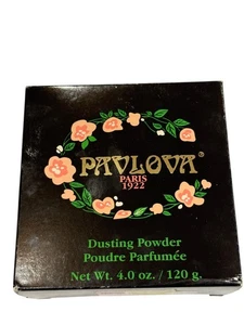 Pavlova Paris 1922 Dusting Powder 4 Oz Black & Gold Box New Sealed Powder - Bild 1 von 6