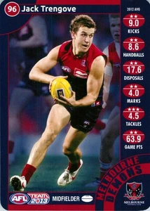 2013 Melbourne Demons AFL TeamCoach Card - Jack Trengove - Picture 1 of 3