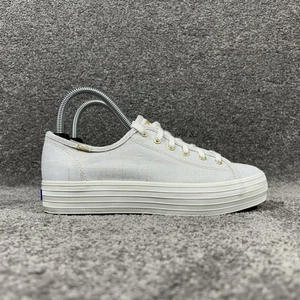 KEDS Triple Up WH67439 Women's Size 6.5 Gray White Casual Platform Shoes New - Picture 1 of 11