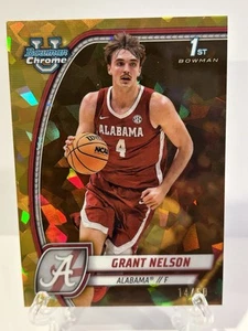 Bowman U 2025 zafiro cromado #25 Grant Nelson oro/50 1st Bowman - Imagen 1 de 2