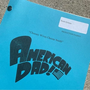 American Dad Scott Grimes Steve Smith 2007 Production Used Table Draft Script - Picture 1 of 13