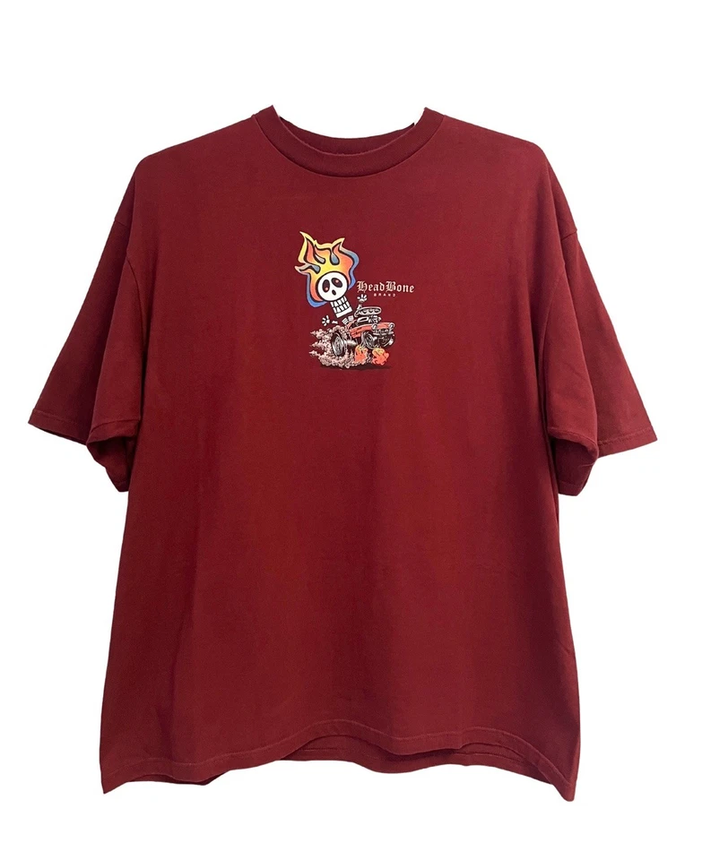 Camiseta Vintage Años 90 Marca Headbone XL Arte Skate Grunge Camiseta Manga Corta Foto 1 de 4