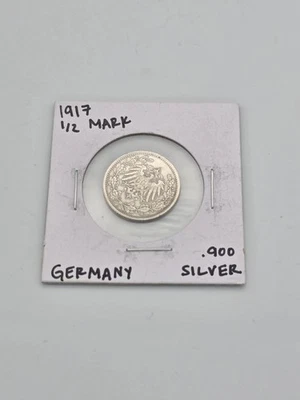 1917-A German Empire 90% Silver 1/2 Mark  LUSTER/SHINE - Image 1 of 4