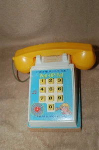 Vintage 1968 Fisher Price Pop Up Pal Chime Phone #150 Made in USA WORKS - Picture 1 of 19