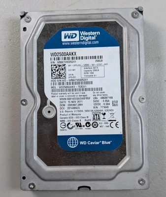 Western Digital WD2500AAKX 7200RPM 250GB  SATA 3.5'' Desktop HDD Hard Drive - Image 1 of 2