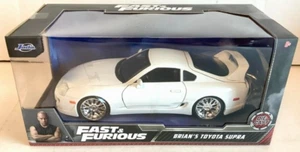 NEW Jada 97375 Fast & Furious Brian's WHITE TOYOTA SUPRA 1:24 Scale Die-Cast Car - Picture 1 of 3