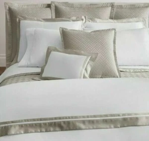 Ralph Lauren Greenwich Acolchado King Sham $145 Vintage Plata/Colección Bowery/ - Imagen 1 de 6