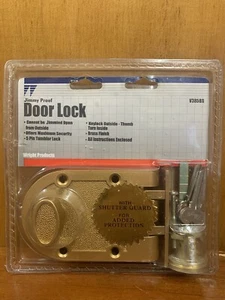 Jimmy Proof Door Lock Wright V385BR New Never Opened. 2B - Picture 1 of 15