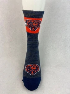 Chicago Bears RMC Band Stripe Crew Blue Socks Medium - Picture 1 of 2