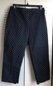 Style & Co Größe 6P schwarz mit weißer Tupfen Caprihose ~ Top gebrauchter Zustand - Bild 1 von 4