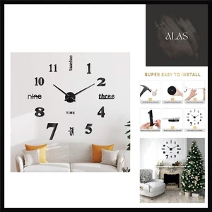 Flexibles Wandtattoo: DIY 3D Wanduhr mit verschiedenen Farboptionen - 60-120 cm - Bild 1 von 12