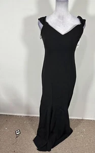 Nicole Miller Women’s Black Long Evening Gown, Size S A Simple Piece $440 - Picture 1 of 8