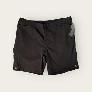 Everyday Fit By Catherine’s Twill Shorts Black Stretch Cotton Women Size 2X - Picture 1 of 5