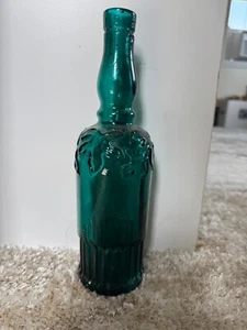 "Botella de copa de vino decorativa vintage - verde - 10,5"" - diseño de hoja" - Imagen 1 de 1