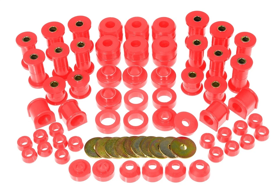 Kit de buje completo de poliuretano Prothane 1-2005 rojo para Jeep Wrangler YJ Foto 1 de 1