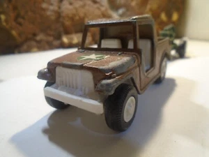 TOOTSIETOY 1/48 SCALE  DIECAST MILITART JEEP WITH TOWED 105 HOWITZER     1-201-1 - Picture 1 of 17