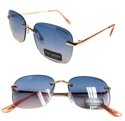 Новые женские солнцезащитные очки Steve Madden Royce X17374 розовое золото/сине-розовый - Изображение 1 из 4