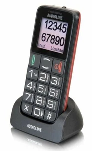 Audioline M 4600 M4600 Großtasten Handy Mobiltelefon mit SOS Taste ++ Rot - Bild 1 von 2