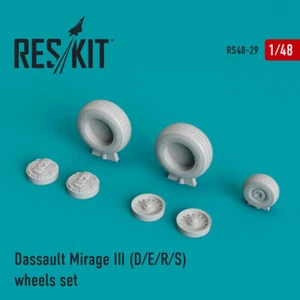Reskit 1/48 Dassault Mirage III (D/E/R/S) Wheels for Heller/Academy/Esci/Kinetic - Foto 1 di 1