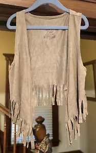 Faded Glory Mädchen Western Cowboy Verkleidung Halloween Cowgirl Kostüm Weste Wildleder 6 - Bild 1 von 12