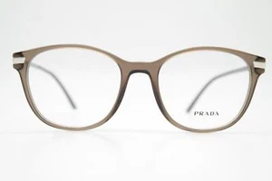 Brille Prada VPR 02W Braun Silber Oval Brillengestell eyeglasses Neu - Picture 1 of 6