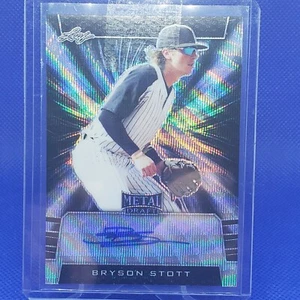 2019 Leaf Metal Draft Bryson Stott Auto Phillies Black Wave 2/7 - Picture 1 of 1
