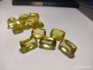 Stunning Lemon Quartz Faceted Cushion Cut Gemstone - Picture 1 of 9