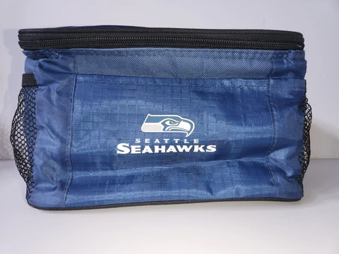 Seattle Seahawks Personal Nylon Cooler with Black Sling Cover