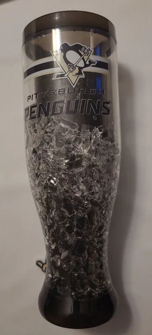 Pittsburgh Penguins 16 oz Freezer Pilsner Cooler Glass (Duckhouse)- New Cover