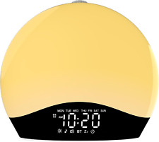 Wake up Light Sunrise Alarm Clock for Kids, Bluetooth Speaker Sound Machine with