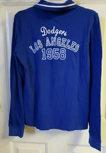 Los Angeles Dodgers G3 For Her Collered Blue Long Sleeve Shirt, Embroidered, MED - Picture 1 of 9