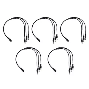 5Pack 1:3 DC Power Splitter Cable Cord 1 Female to 3 Male 5.5x2.1mm 12V Port - Picture 1 of 12