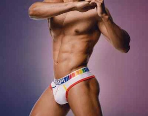 PUMP! Lightweight Thongs Spectrum White Mesh Red Piping G-String 17024 11 - Picture 1 of 7