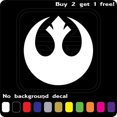 REBEL ALLIANCE STAR WARS LOGO STICKER VINYL DECAL CAR WINDOW JEDI  - Image 1 of 2