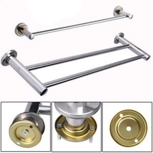 40/50cm Towel Rail Rack Holder Storage Wall Mounted Bathroom Hand Shelf - Picture 1 of 16