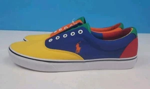 Polo Ralph Lauren Men's Size 14 Keaton Canvas Colorblock Low Top Sneakers Shoes - Picture 1 of 10