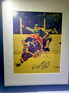 Signed Autographed Wayne Gretzky Edmonton Oilers 8x10 Photo,Matted,Framed - Picture 1 of 7